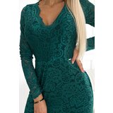 Numoco women's lace dress with neckline and long sleeves | ePonuda.com