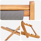  Ležaljka Svjetlosiva Čvrsto teak drvo | shoptok.hr