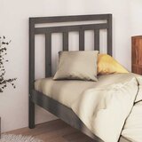  Uzglavlje za krevet sivo 96 x 4 x 100 cm od masivne borovine Slike