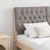 vidaXL Tapecirano vzglavje Taupe 140 cm Masivno borovo les | Shoptok.si