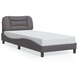  The Living Store Posteljni okvir z vzglavjem siv 90x200 cm umetno usnje - Posteljni Okvir, (21502676) | Shoptok.si