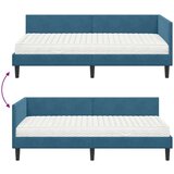  Kotni okvir postelje z matrico Drugo 2 pcs Modra Žamet, (5000123298) Slike