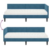  Kutni krevetni okvir s madracem Ostalo 2 pcs Plava Baršun | shoptok.hr