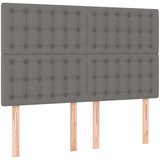  Box spring posteljni z vzmetnico temno siv 140x190 cm blago, (20739817) | Shoptok.si