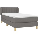  Box spring postelja z vzmetnico temno siva 90x190 cm blago, (20726670) | Shoptok.si