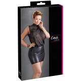 Cottelli Plus Size - Bleščeča obleka iz šifona (črna) - 2XL | Shoptok.si