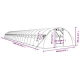 vidaXL Staklenik s čeličnim okvirom zeleni 96 m² 24 x 4 x 2 m | shoptok.hr