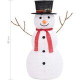 vidaXL Ukrasni božićni snjegović s LED svjetlom luksuzna tkanina 90 cm | shoptok.hr