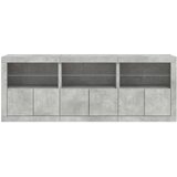  Komoda s LED svjetlima siva boja betona 181,5x37x67 cm | shoptok.hr