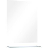 Maison Chic Stensko Ogledalo - Zrcalo - Kozmetično ogledalo s polico 50x60 cm kaljeno steklo, (21697886) | Shoptok.si