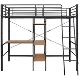  Krevet na kat sa stolićima u okviru sivi metalni 90 x 200 cm | shoptok.hr