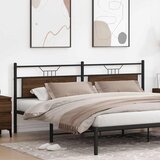  Zamjensko uzglavlje smeđa boja hrasta 193 cm konstruirano drvo i čelik | shoptok.hr