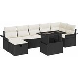 Sjedeća garnitura za vrt 8 kom. Crna poliratan 297.5 x 132.5 x 85 cm | shoptok.hr