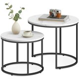  Okrugli stolić 2 kom - mramor / crne noge | shoptok.hr