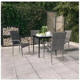  5-dijelni vrtni blagovaonski set sivo-crni | shoptok.hr