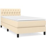Maison Chic Box spring postelja - Vzmetna postelja z vzmetnico krem 100x200 cm blago SL19202, (21885117) | Shoptok.si