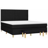  s oprugama i madracem crni 180x200 cm od tkanine | shoptok.hr