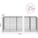  Gabion s žicom debljine 5 mm i mrežom 5x10 cm 750x100x100 cm Slike