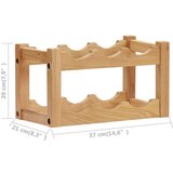vidaXL Stalak za vino za 6 boca 37 x 21 x 21 cm od masivne hrastovine | shoptok.hr