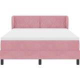 Box Spring Krevet s Madracem Ružičasta 140x190 cm Baršun | shoptok.hr