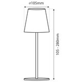 LED prigušiva dodirna stona lampa LED/3W/5V USB 800 mAh bela | Eponuda.com