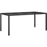vidaXL Stol za vanjsko blagovanje Crni 190x90x75 cm Poliratan | shoptok.hr