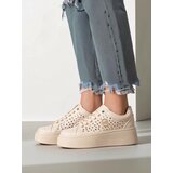 Resti Women's Ecru Platform Sneakers Boreas Eco Leather | Shoptok.si