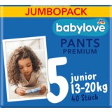 babylove JUMBOPACK PREMIUM pelene gaćice junior, veličina 5 (13-20kg) 40 kom cene