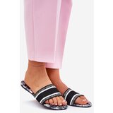 Boto Patterned Flat Women's Slippers Black Leysi | shoptok.hr