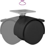  Kotač 2 pcs Crna 39,5 x 39,5 x 37,8 mm Čelik i polipropilen | shoptok.hr