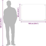  Kuhinjski zid Tamno siva 100 x 60 cm Staklo otporno na udarce | shoptok.hr