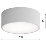  Kupatilsko stropno svetlo CLEO 1xE27/24W/230V prečnik 20 cm sivo IP54 | Eponuda.com