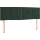 Maison Chic Posteljno vzglavje - Vzglavna omarica 2 kosa temno zeleno 72x5x78/88 cm žamet, (22077420) Cene