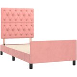  Okvir za krevet s uzglavljem ružičasti 80x200 cm baršunasti | shoptok.hr