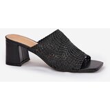 Boto Ladies Mules With Braiding On Heel Black Ciariloria | Shoptok.si