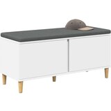  Klupa za hodnik s jastukom s pohranom Bijelo 60 x 38 x 46 cm | shoptok.hr