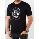 DStreet Koszulka męska z nadrukiem czarna | Shoptok.si