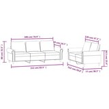  2-dijelni set sofa s jastucima smeđi baršunasti | shoptok.hr