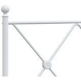  Metalni okvir kreveta uzglavlje i podnožje bijeli 183x213 cm | shoptok.hr