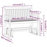  Vrtna klupa za ljuljanje 110 cm od masivnog bagremovog drva | shoptok.hr