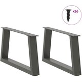  Noge za klub stolić V-oblika 2 kom antracit 50 x (30-31,3) cm čelik | Eponuda.ba