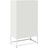 vidaXL Visoka deska Bela 68x39x123 cm Jeklo | Shoptok.si