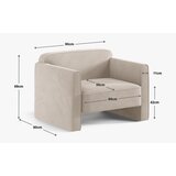 Micadoni Smeđe-siva baršunasti fotelja Abby – | shoptok.hr