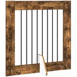  Vrata za pse z stojali 4 pcs Dimljen hrast 80 x 80 cm, (5000232684) | Shoptok.si