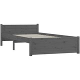  Za krevet sivi masivno drvo 75x190 cm 2FT6 jednokrevetni | shoptok.hr