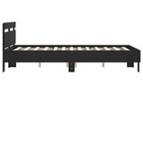  Okvir za krevet s uzglavljem crna 120x200 cm konstruiranog drva | shoptok.hr