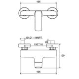 Ravak X070121 Flat stenska armatura za tuš | Shoptok.si