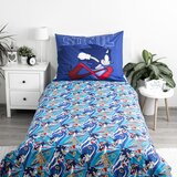 Jerry Fabrics Modra enojna bombažna otroška posteljnina 140x200 cm Sonic "Let´s go" – | Shoptok.si
