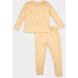 Defacto DFC - Baby Girl Patterned Long Sleeve Waffle Pajama Set