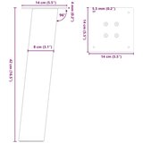  Noge stolića za kavu 4 kom antracit 42 cm čelikstol | shoptok.hr